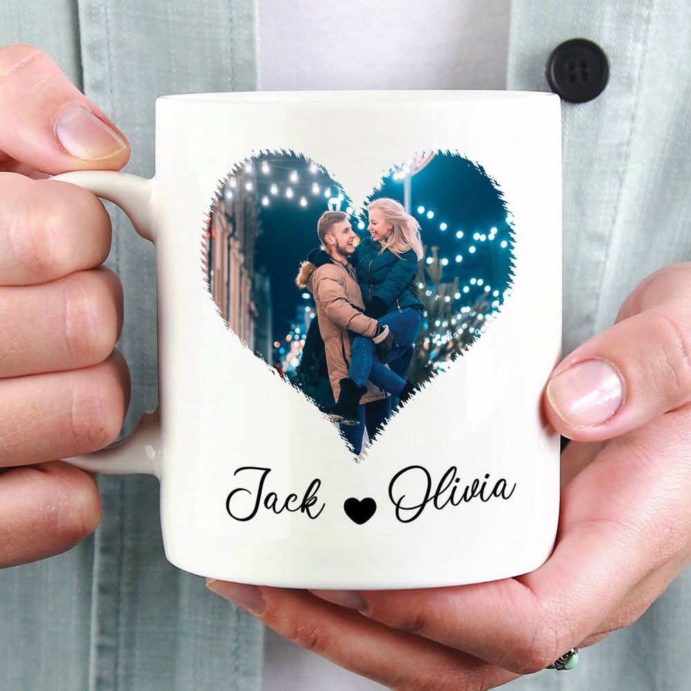 Personalized Photo Coffee Mug - Custom Valentines Day Gift  -image