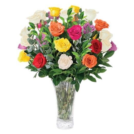 4 Dozen Assorted Roses Bouquet, Best Next-Day Fresh Flower for 4 DOZEN No Vase