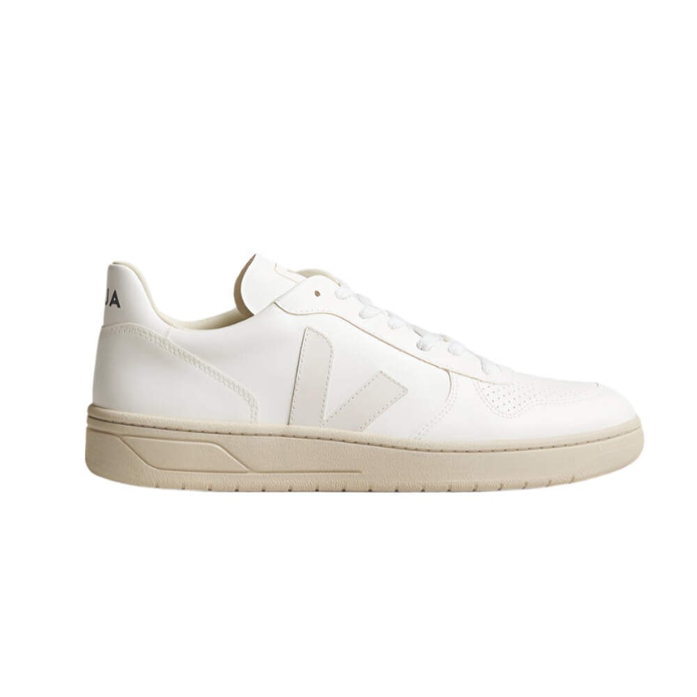 Veja Unisex V-10 Full Leather Sneakers, Beige/White, Brand New - FLASH SALE-image