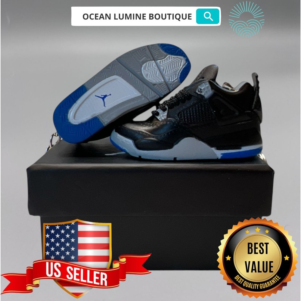 Air Jordan 3D Mini Sneaker Keychain, Shoe Keyring Shoe Box, Display Box Option