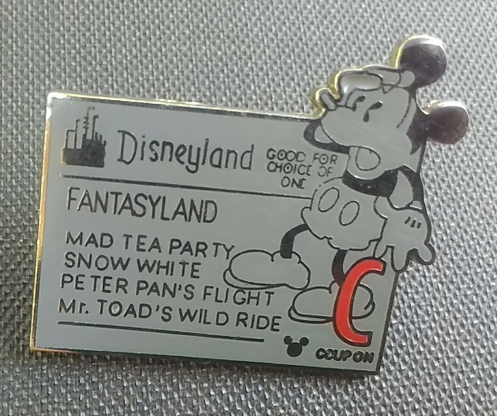 Disneyland 2005 Fantasyland C Ticket Cast Member Lanyard Pin-image