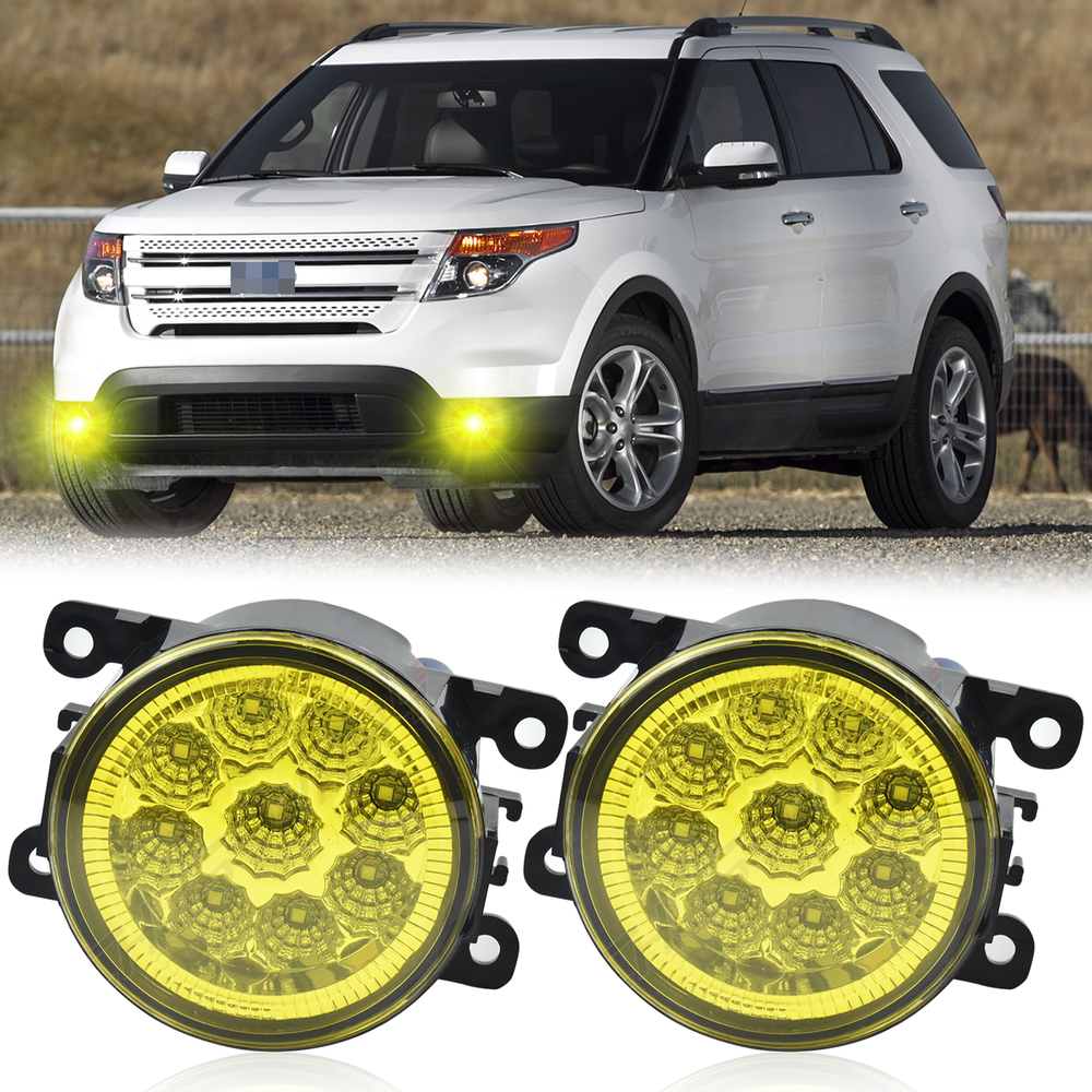For Ford Explorer 2011-2015 Yellow Front Bumper Driving Fog Light Replacement A