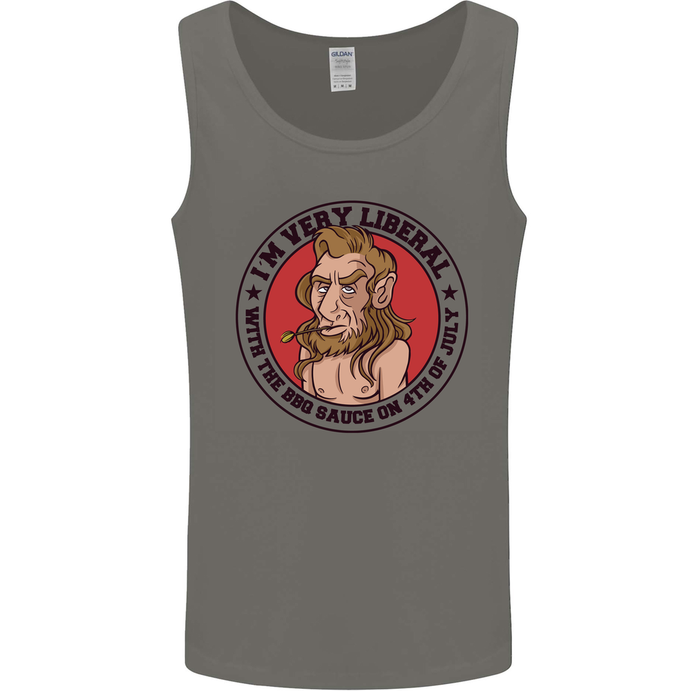 Liberal BBQ Funny 4th July American Independence Mens Vest Tank Top