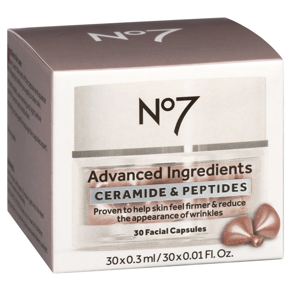 No7 Advanced Ingredients Ceramide & Peptides (30 Facial Capsules)