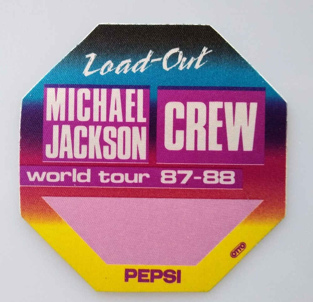 Michael Jackson Backstage Pass 1987 Bad Tour Vintage Original Pop Music Cloth