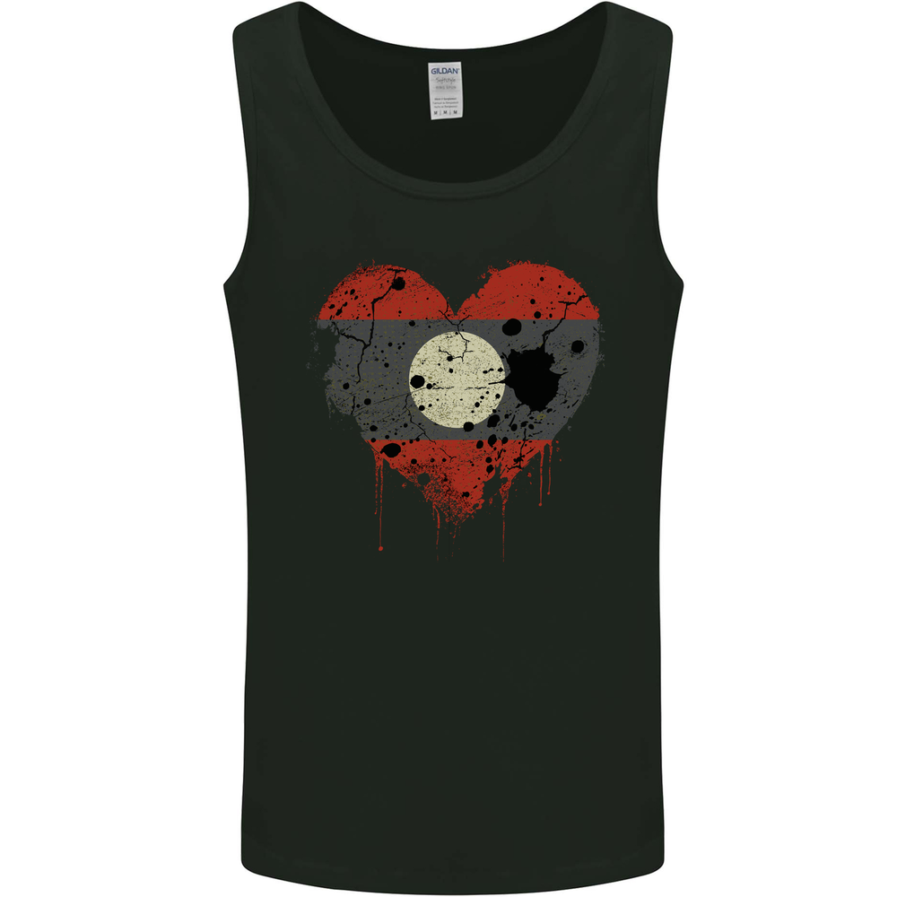 Love Laos Flag Laotian Day Football Mens Vest Tank Top