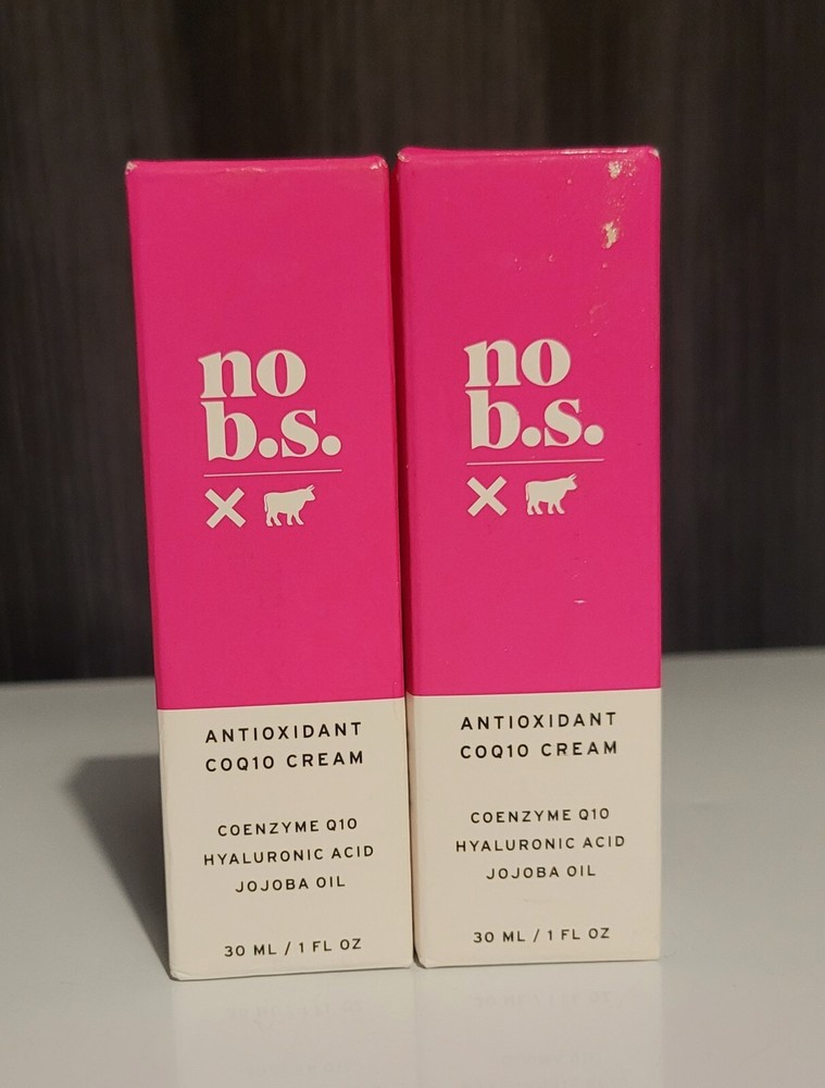 2x No B.S. Antioxidant CoQ10 Face Cream w/ Hyaluronic Acid & JoJoba Oil 1 oz