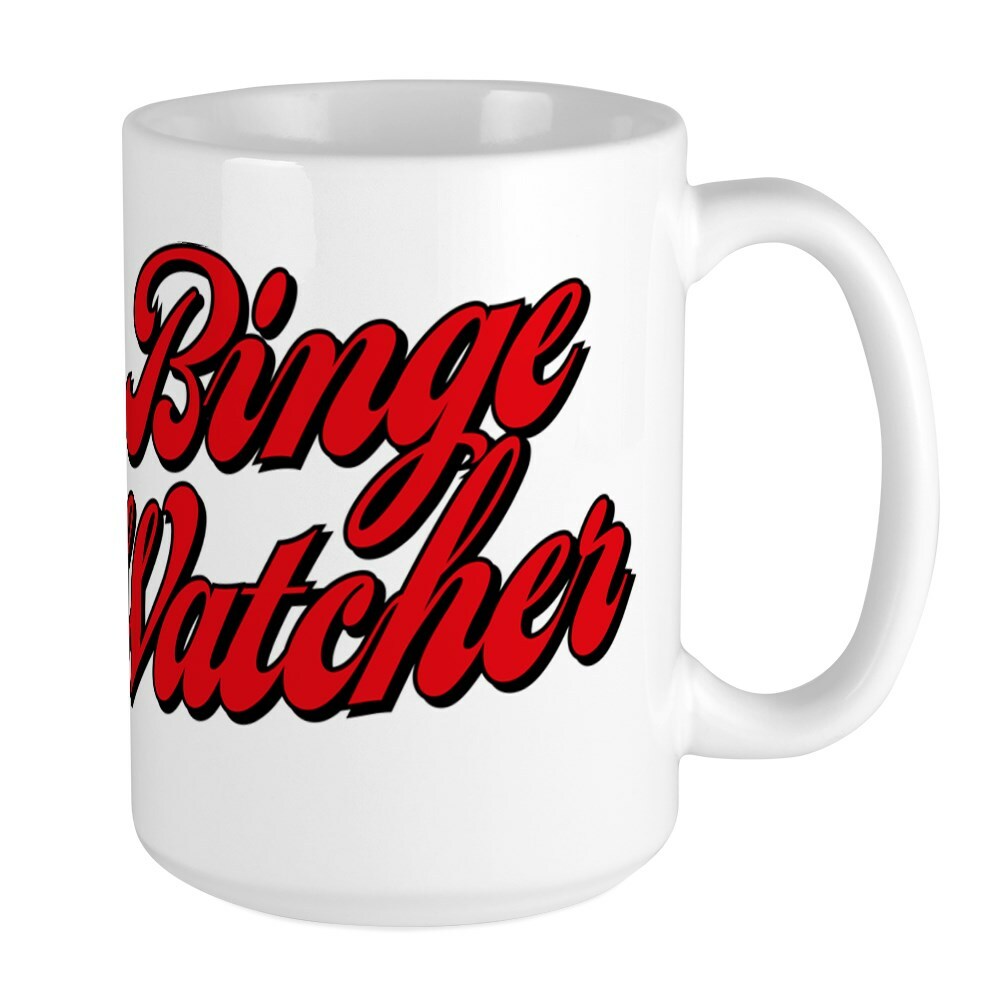 CafePress Binge Watcher Coffee Mug, Large 15 oz. White Coffee Cup (110232831)