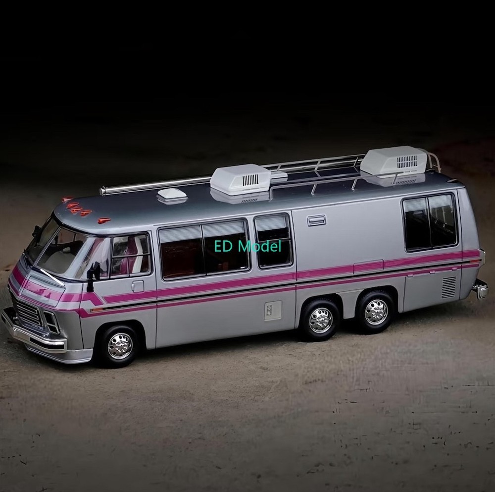 BN MK 1:64 Pink APA GMC Motor Home Road Trip RV Van Model Diecast Resin Car