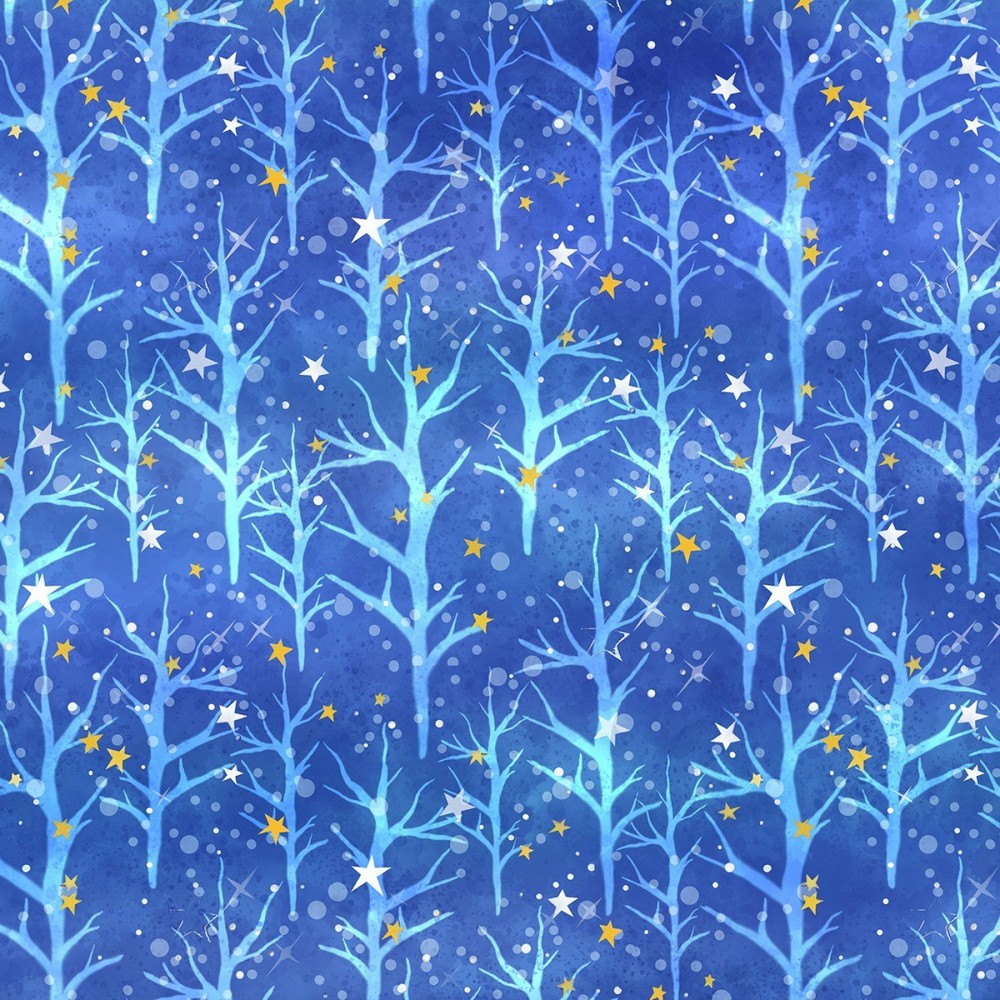 ~ SALE ~ Yard Kitten Christmas Coordinate Branches Snow, Cotton Fabric,-image