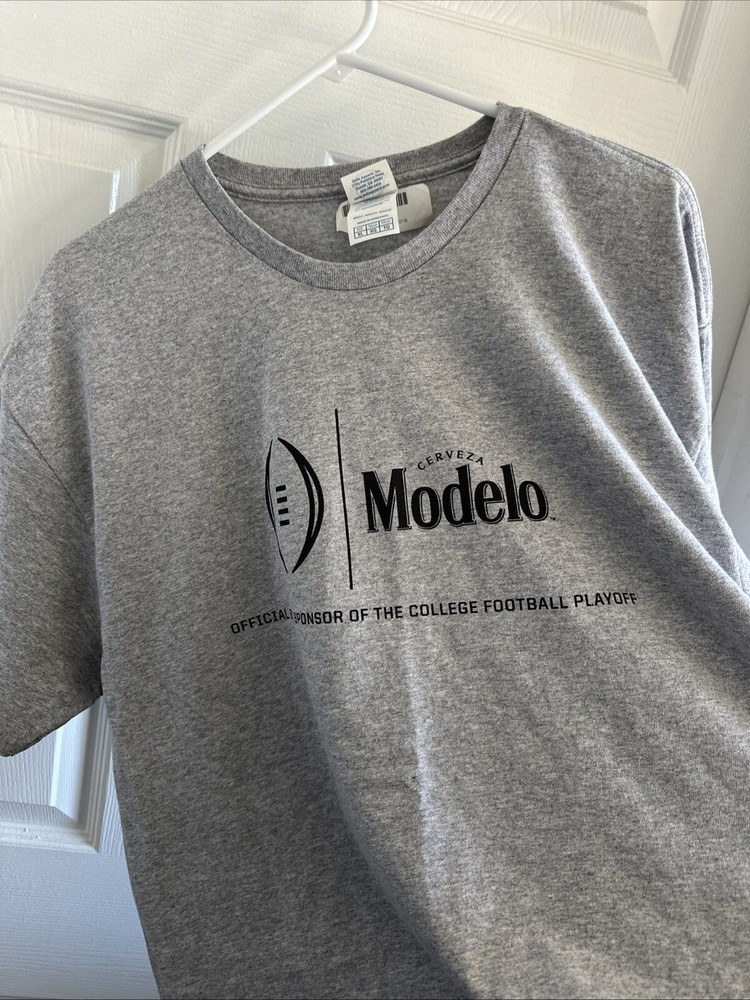 MODELO XLARGE NEW WITH TAGS GREY BEER CERVEZA College Football Playoff T-shirt