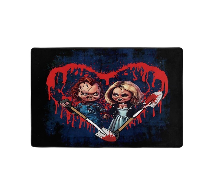 Chucky and Tiffany Valentine Doormat, Horror Movie Character Doormat