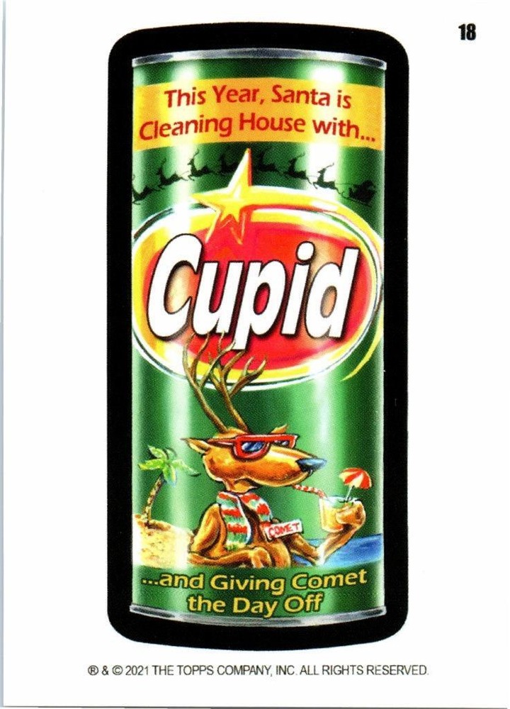 2021 Wacky Packages December Variant Coupon Card #18 Cupid-image