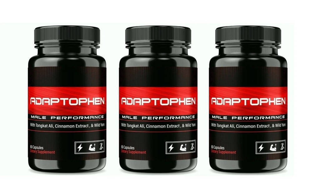 (3 Pack) Adaptophen Capsules for Men, Advanced Supplement ED Pills for MEN 60cap