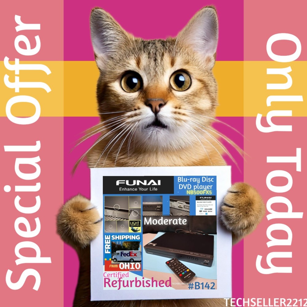 Funai Blu-ray Disc Player with USB Port ( NB500FX5 ) with Remote Controller