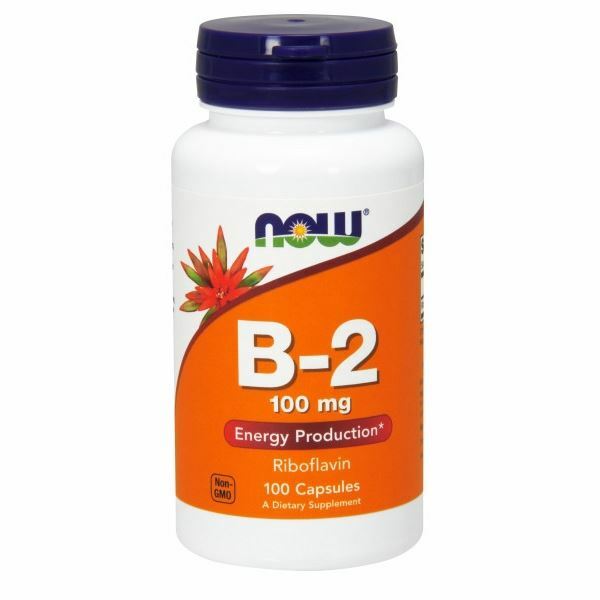 NOW Foods Vitamin B-2 100mg Energy Support Capsules - 100 Count
