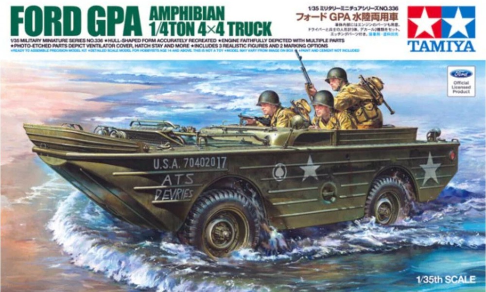 Tamiya 35336 Ford GPA 1/4 Ton Amphibian Truck 1/35 Scale Plastic Model Kit