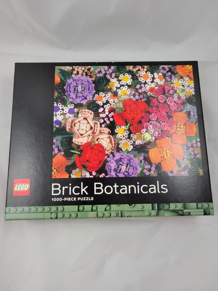 LEGO Brick Botanicals 1000-Piece Flower Jigsaw Puzzle 25x20 Inches Sealed