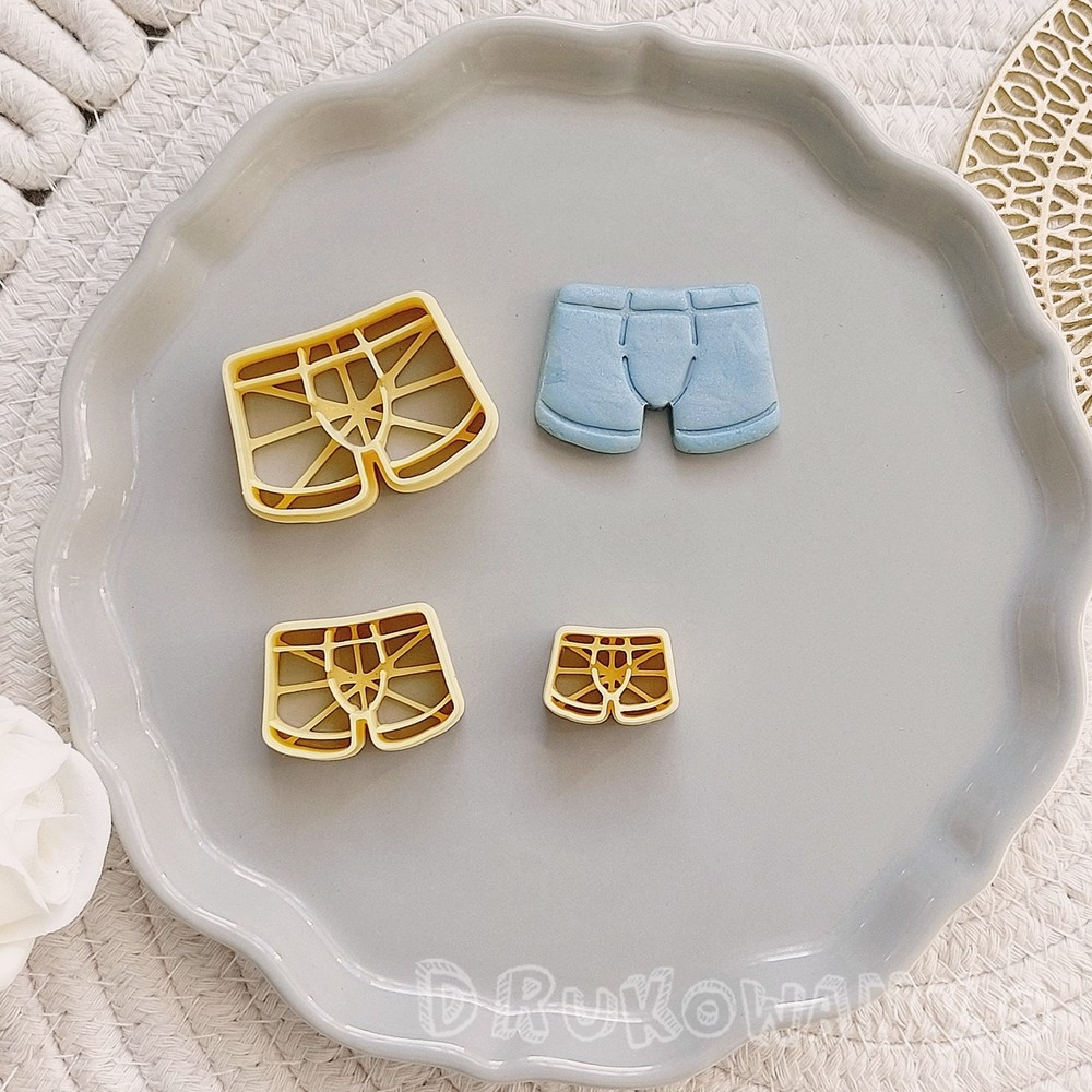 Underwear Linen Shorts Swimming Pants Polymer Clay Cutter For Earring