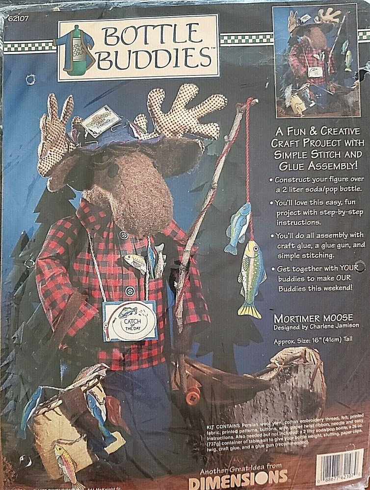 Dimensions Bottle Buddies Moose Craft Kit