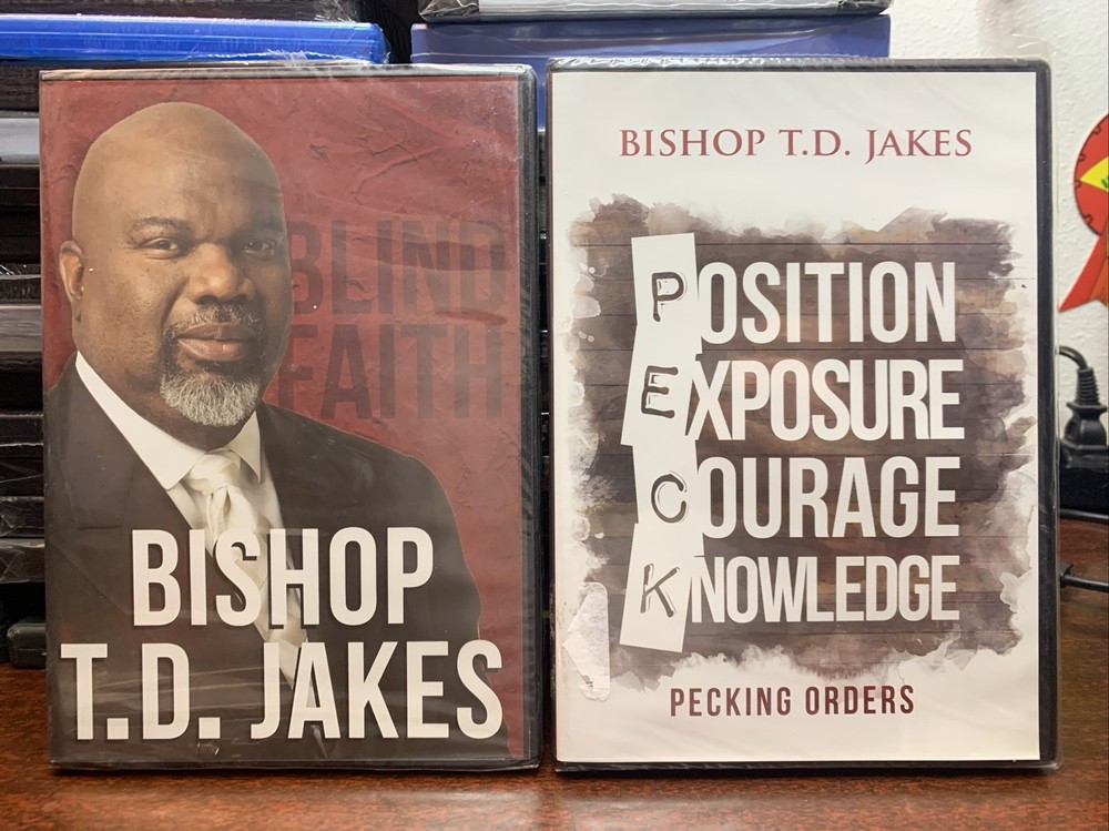 TD Jakes 2-DVD Set Blind Faith and Pecking Orders Brand New Sealed