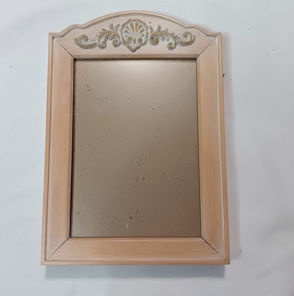 MCM Vintage Teak Wood 5x7 Photo Frame with Arch Scroll Design