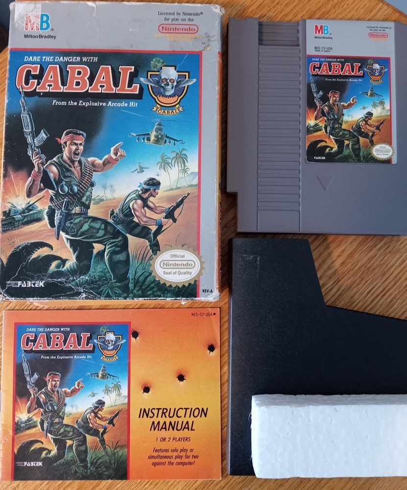 Cabal CIB w/ Box & Manual *** NES Nintendo Entertainment System 1990