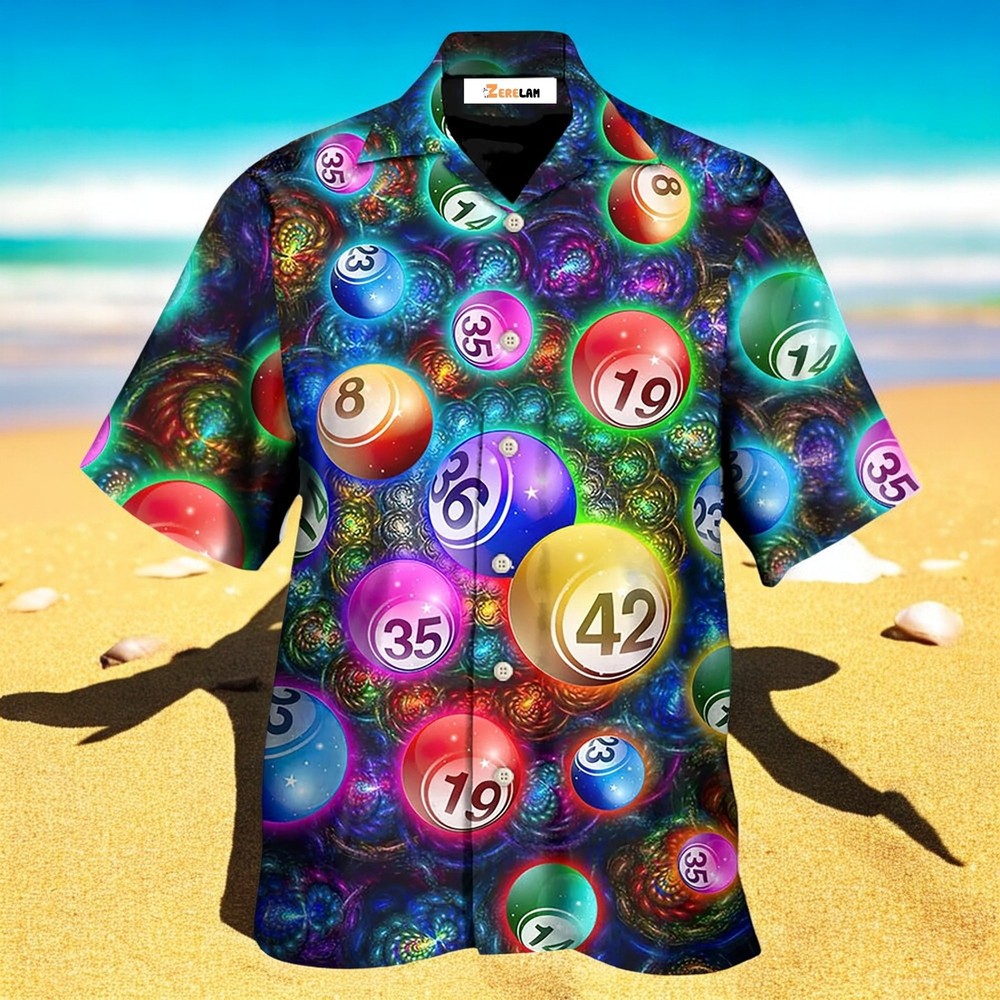 Billiard Funny Neon Colorful Hawaiian Shirt For Men US Size Summer Style