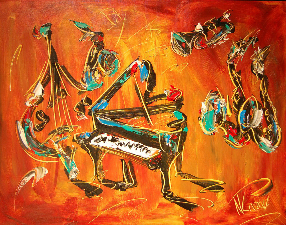 JAZZ DANCE  abstract  Abstract Modern Original  SIGNED FINE A5yRT