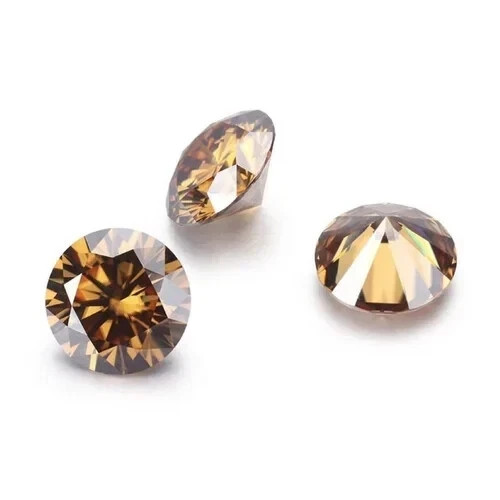 2 Ct Lab-Created Brown Diamond Round Cut VVS1 D Grade EGL Certified Gemstone