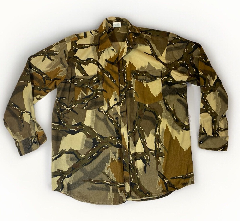 Vintage Predator Camouflage Shirt Men’s L Chamois Hunting Made In Canada