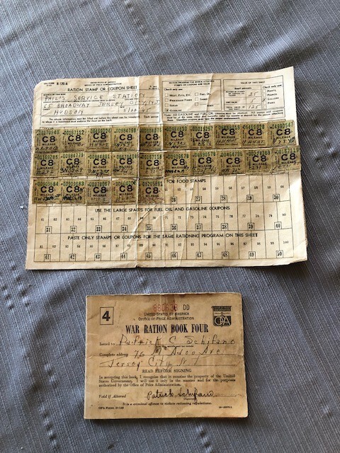 Vintage WWII Ration Book Four with Coupon Sheet  - Jersey City, NJ Addresses-image