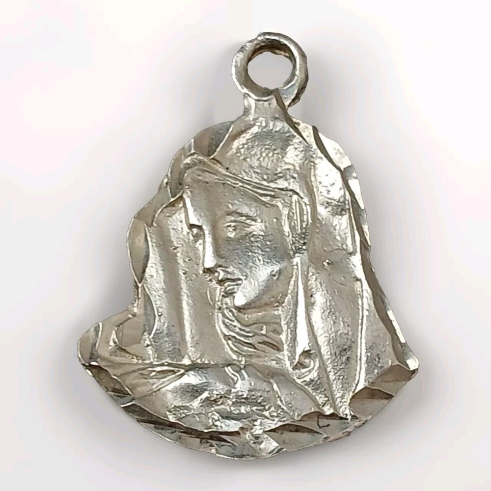 Virgin Mary Handmade Silver Necklace Pendant