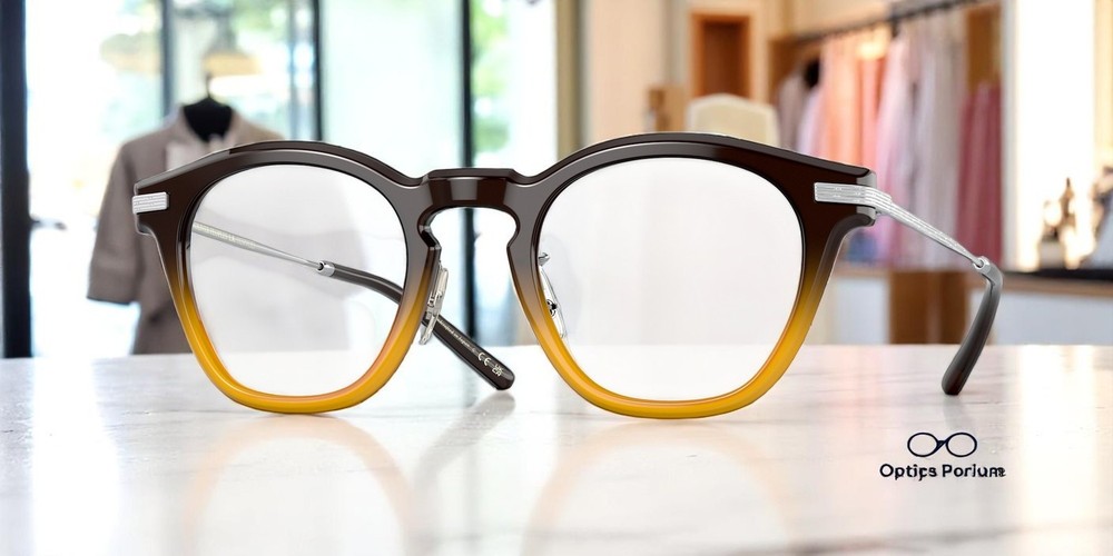 OLIVER PEOPLES OV5496 1746 Len Whisky Gradient Silver 49 mm Unisex Eyeglasses