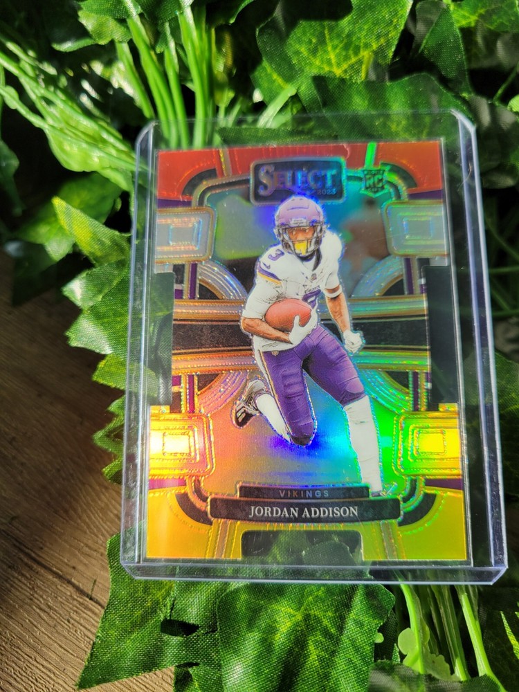 Jordan Addison Lot 8 Cards Featuring Prizm Optic Select Donruss Clearly