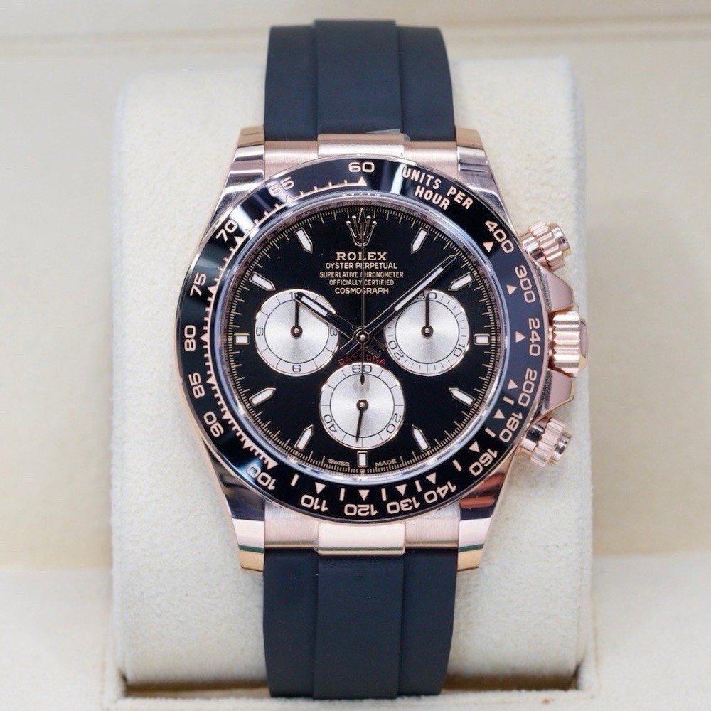 Rolex Daytona 126515LN Rose Gold Black Dial Oysterflex 40mm 2025 Luxury Watch
