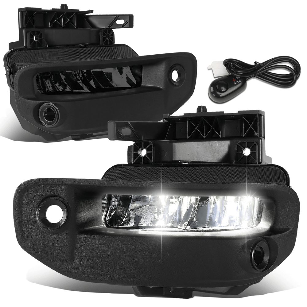 19-22 Ram 1500 Smoked LED Fog Lights with Bezel Cover & Switch  