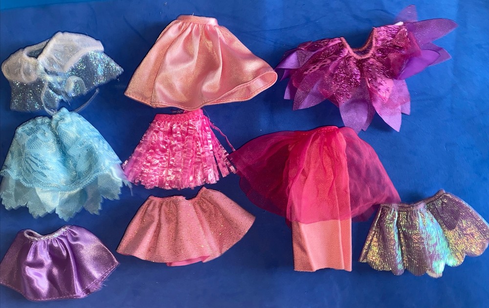 Barbie clothes. Assorted Ballerina, Dancing Skirts. Lot of nine.