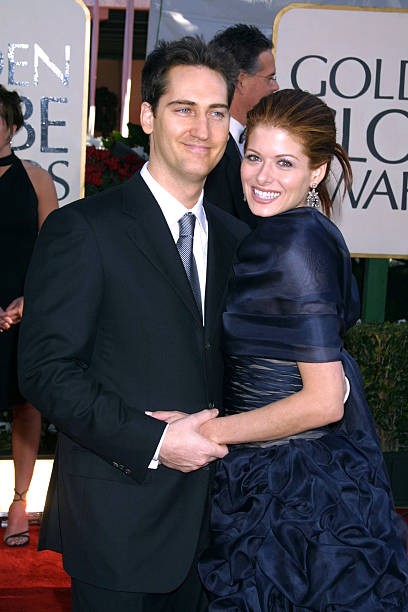 Debra Messing & husband arriving for the Golden Globe Awards at th- Old Photo