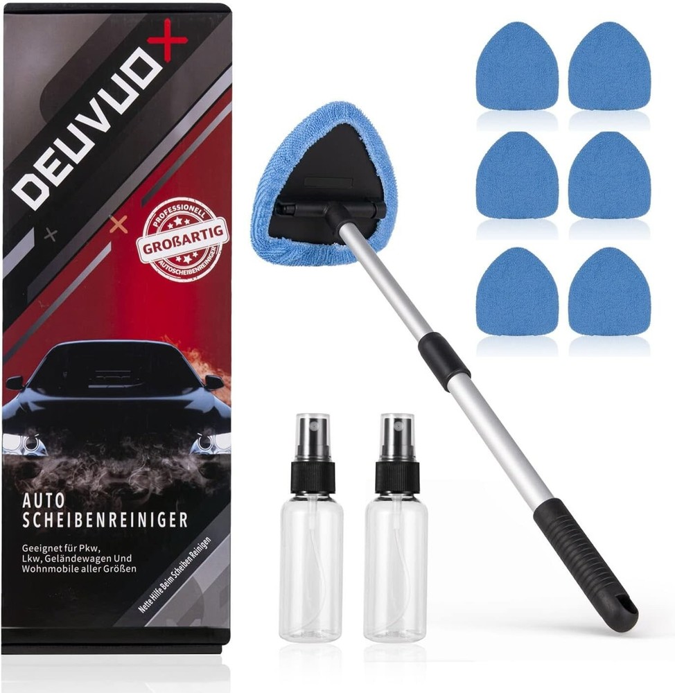 Upgraded Windshield Cleaning Tool Expandable Car Window Cleaner Inside with