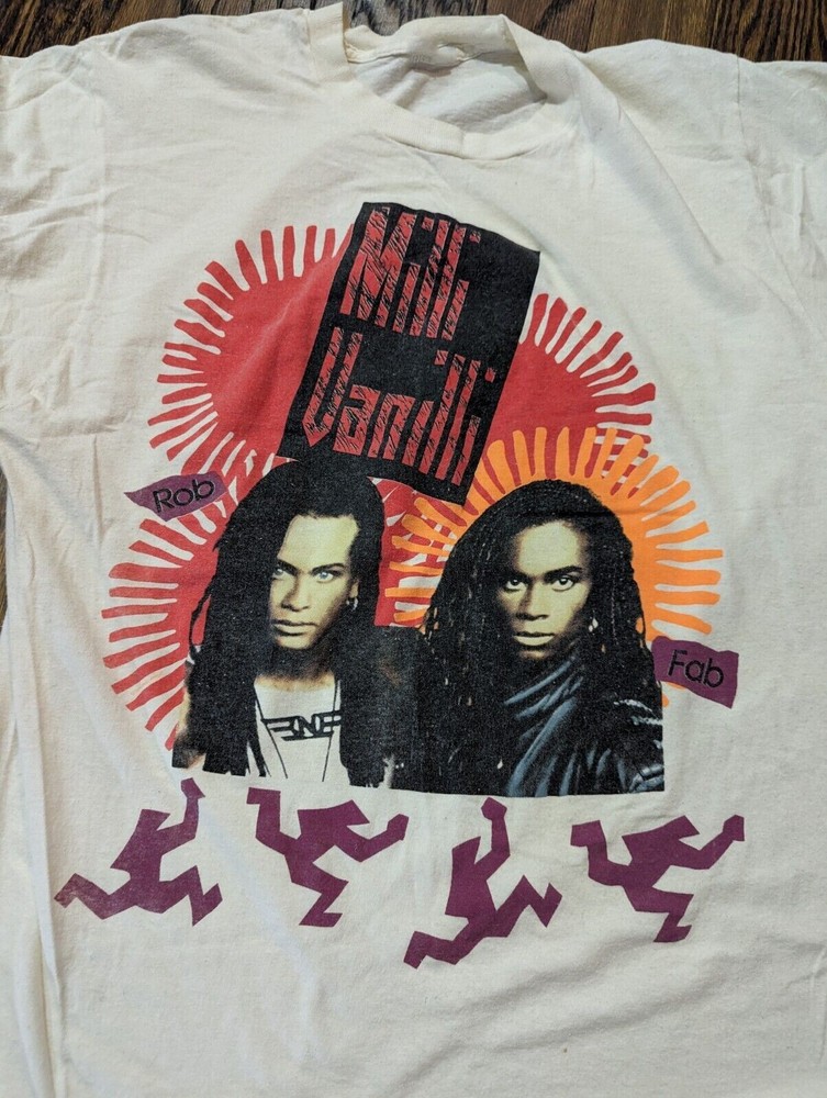 Milli Vanilli Pop Dance Music T Shirt For Men Women Short Cotton White All Size