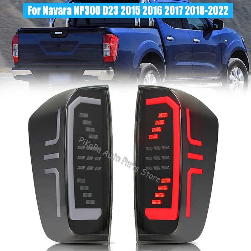 1 Pair Tail Light Sequential LED Rear Brake Lamp For Navara NP300 D23 2015-2022