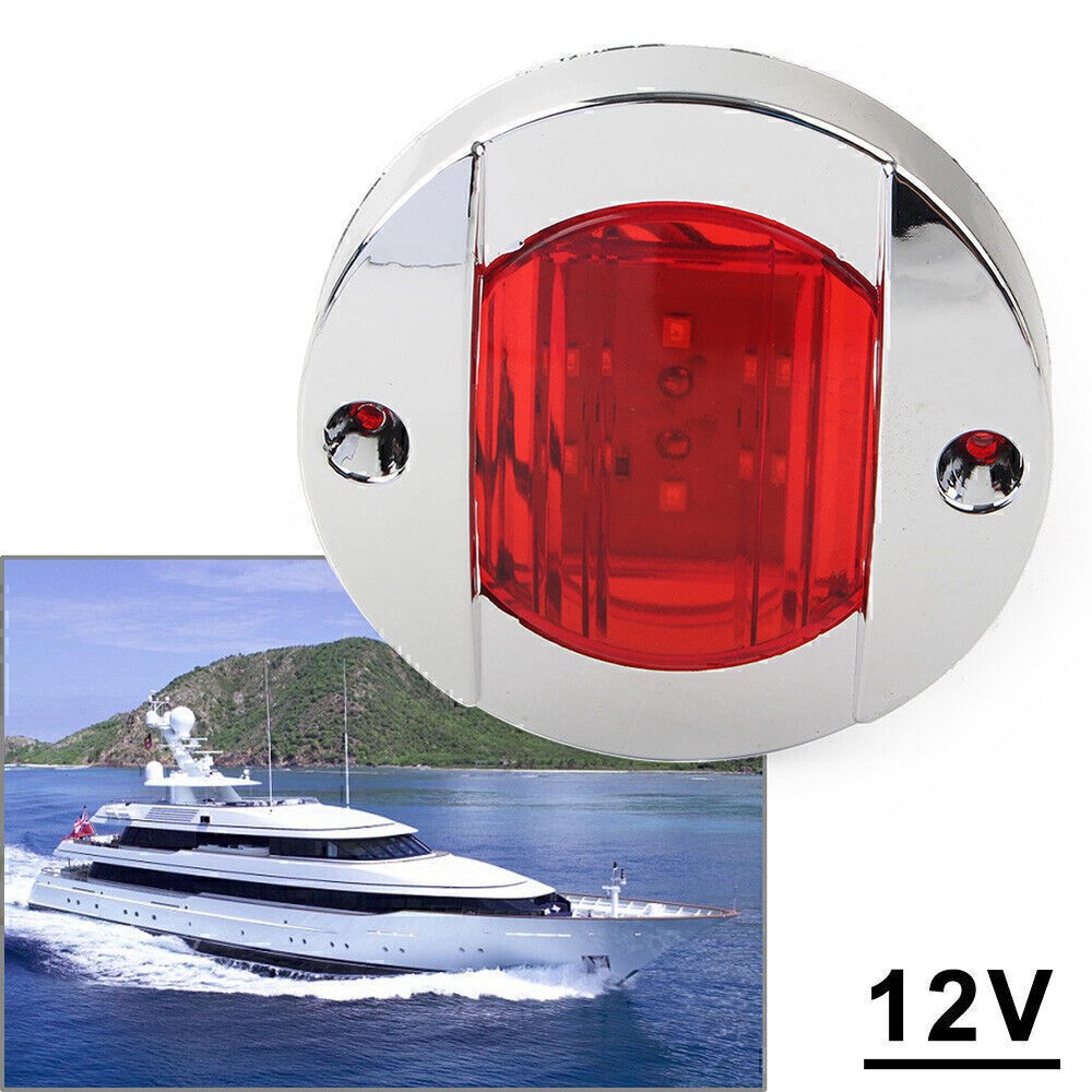 New ABS Round 12V LED Side Marker Trailer Red Light For Truck Trailer RV Boat