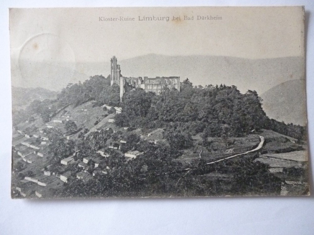 Postcard monastery ruin Limburg near Bad Dürkheim 1907