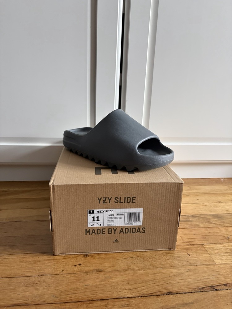 Size 11 - Adidas Yeezy Slide Slate Grey  (100% AUTHENTIC FAST | FREE SHIPPING)