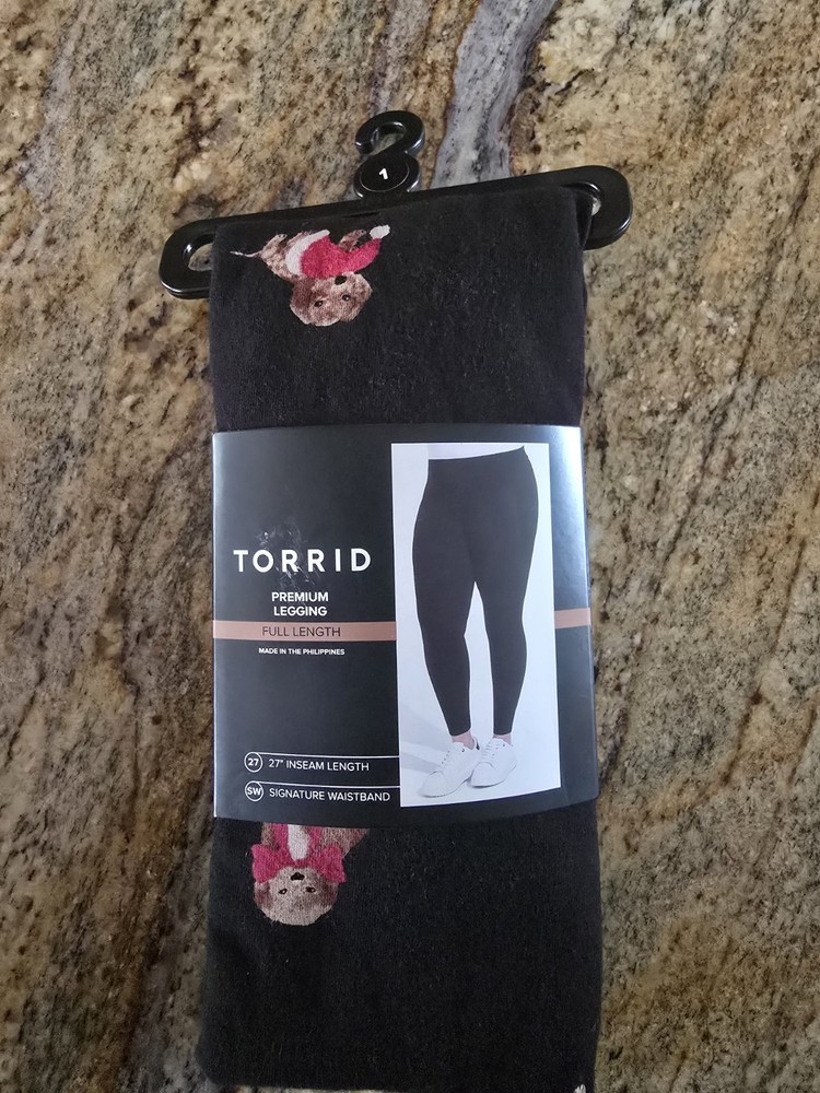Torrid NWT  Women's Joyous Dogs Signature Waist Leggings  Black Size 1 (14/16)
