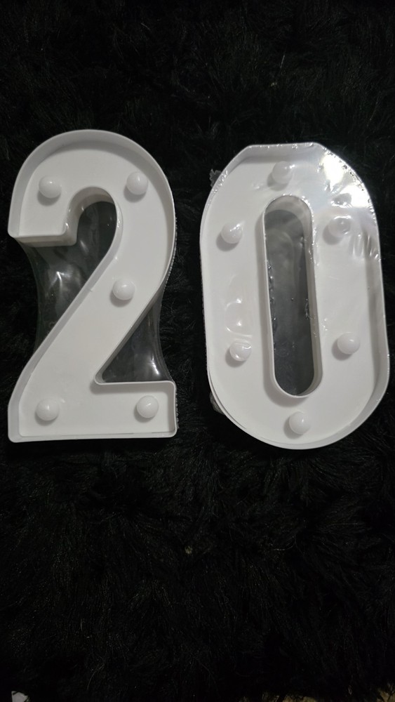 H:7.88 inches Light Up Numbers 30 Sign for Party Decor, 30th Birthday Decorat...