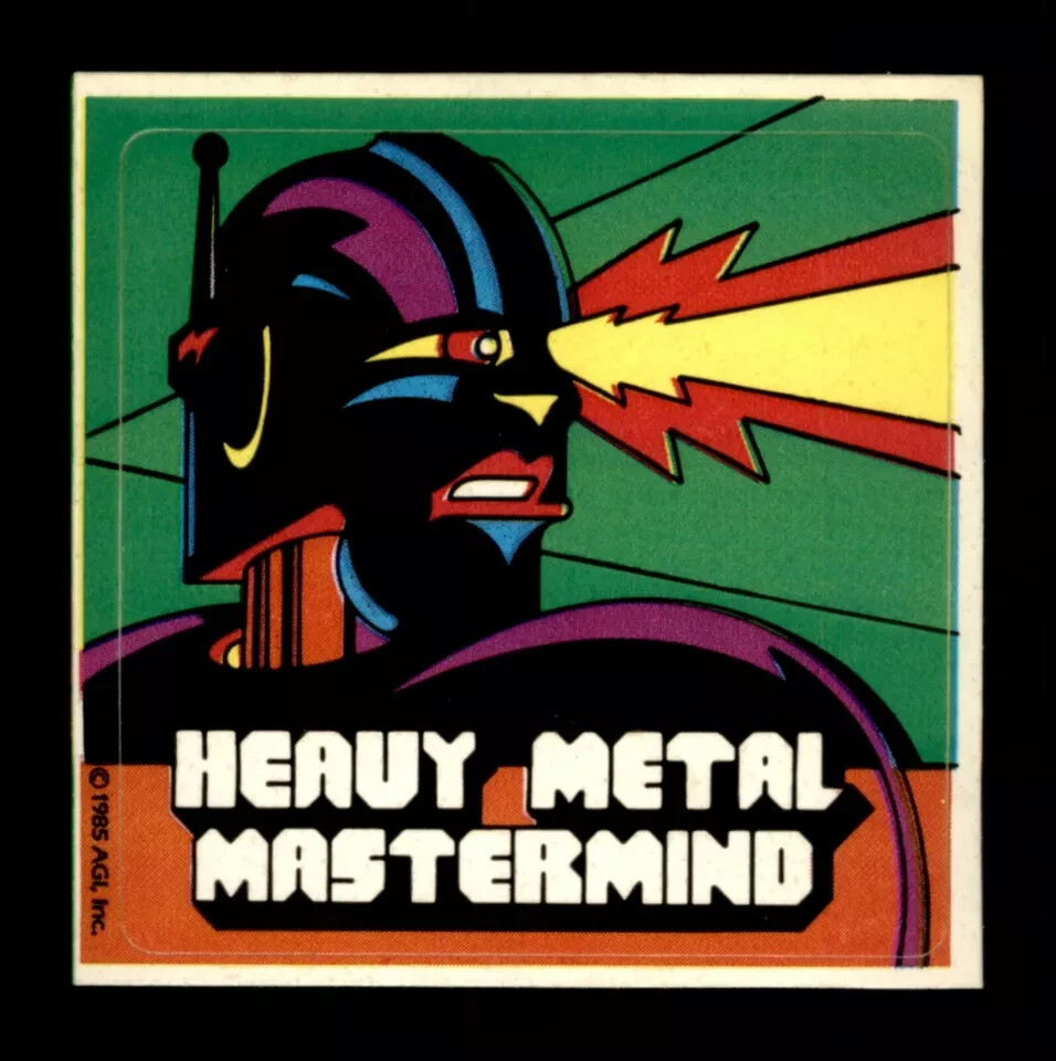 1985 AGI Rock Star Concert Cards Stickers Heavy Metal Mastermind