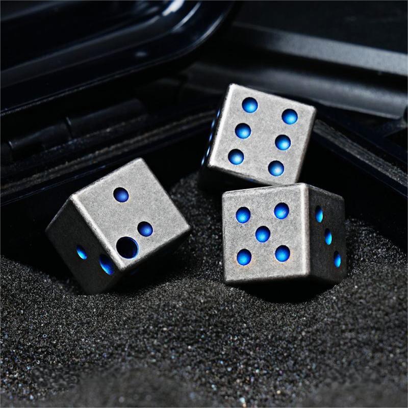 1PC Solid Titanium Dice Paracord Necklace Pendant Knife Lanyard Bead EDC Charm