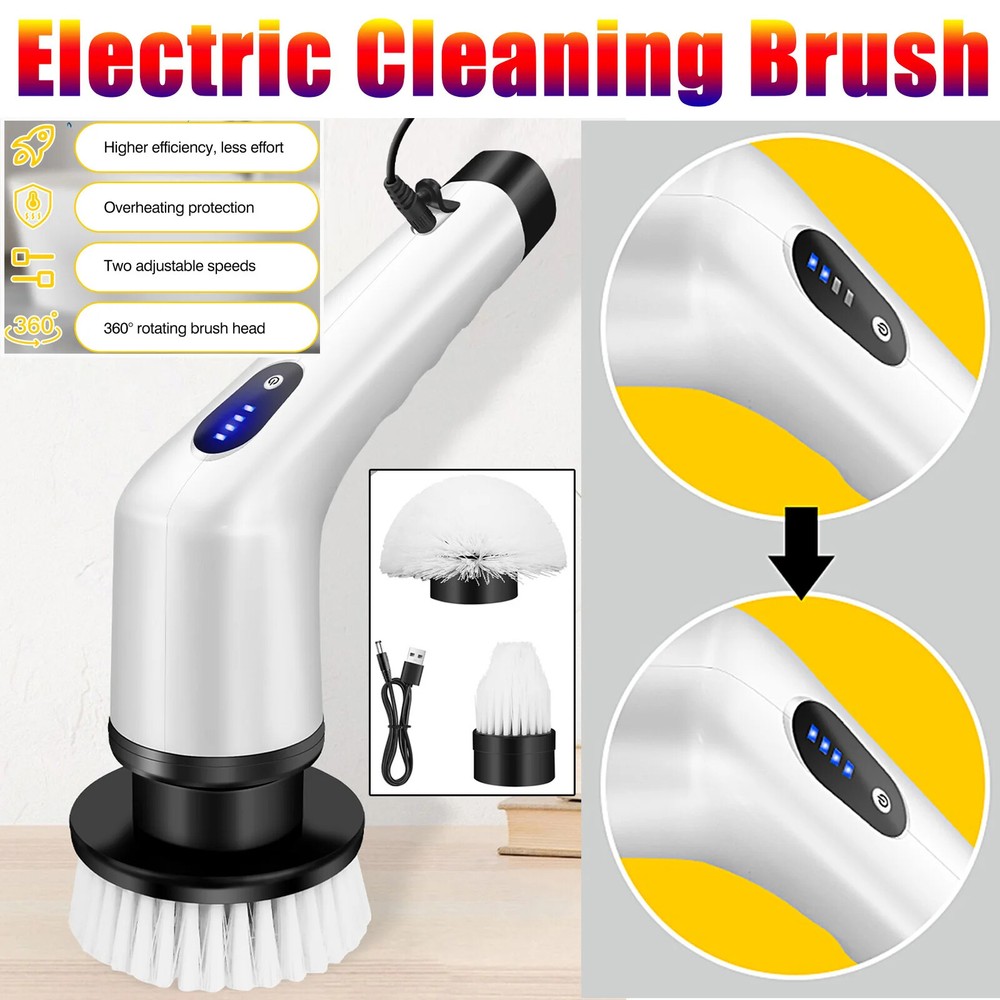 3-IN-1 Electric Cleaning Brush Electric Rotary Scrubber Home Cleaning Gadget New
